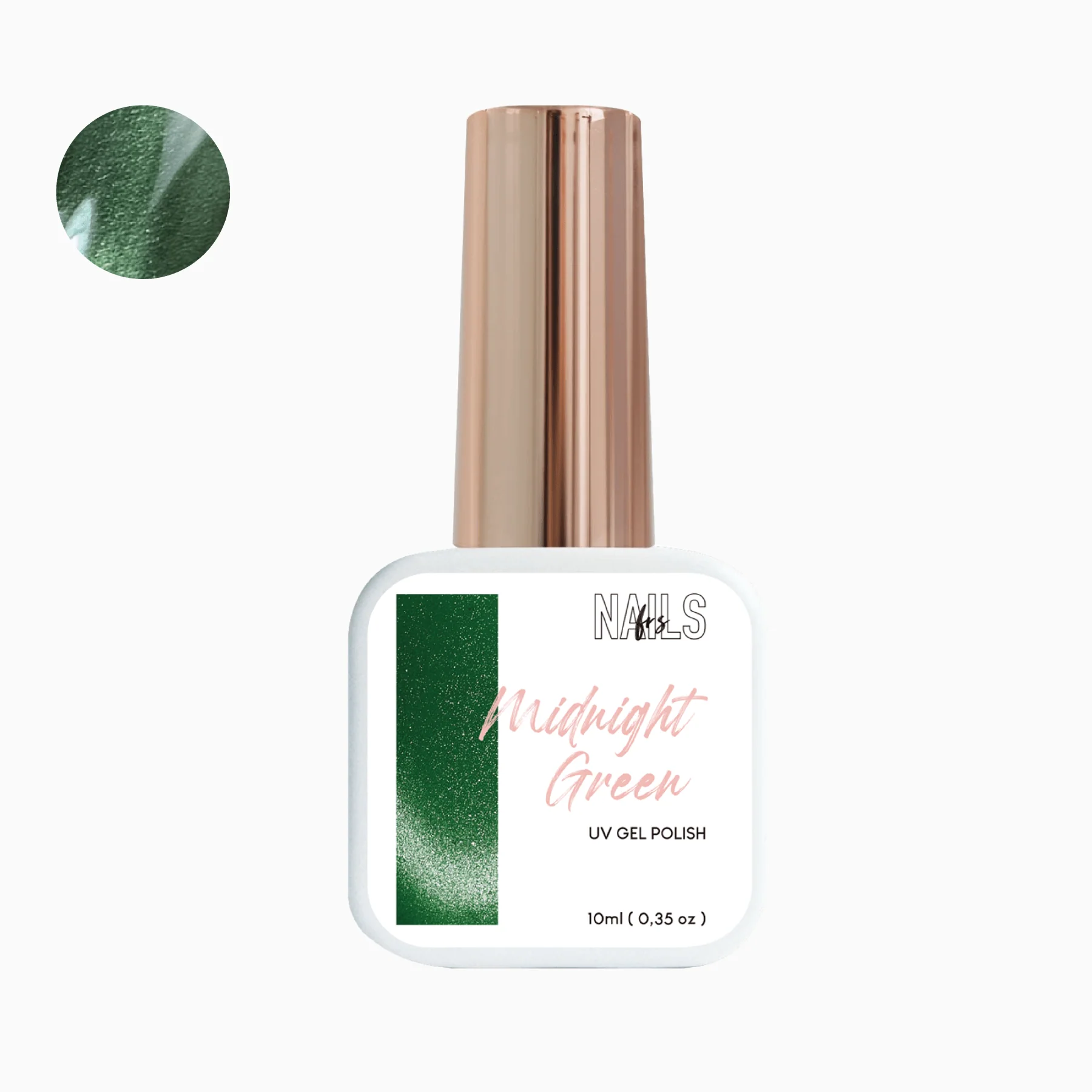 Gel polish Midnight green